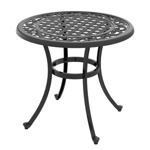 Outsunny vintage design, stijlvolle loungetafel, weerbestendig, perfect voor balkon of tuin, 60 x 60 x 53 cm, zwart | Aosom.nl