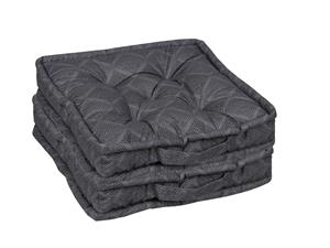 Go-de textil Tuinkussen (Set van 2 bokskussens, Antraciet)
