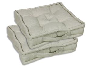 Go-de textil Tuinkussen (Set van 2 bokskussens, Beige)