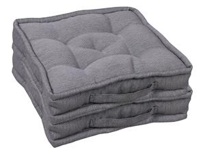 Go-de textil Tuinkussen (Set van 2 bokskussens, Grijs)
