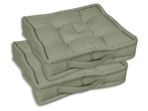 Go-de textil Tuinkussen (Set van 2 bokskussens, Lichtgroen)