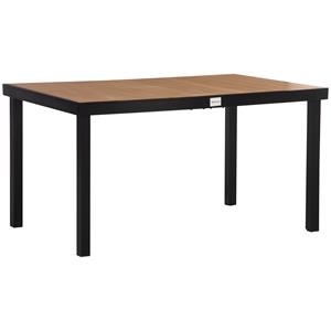 Outsunny tuintafel, duurzaam aluminium, geschikt voor 6 personen, weerbestendig, 140 x 90 x 74 cm, modern design, grijs | Aosom.nl