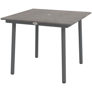 Outsunny tuintafel, weerbestendig, moderne buiteneettafel, eenvoudig te onderhouden, 90 x 90 x 75 cm, donkergrijs | Aosom.nl
