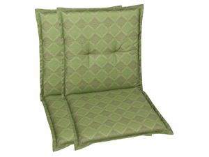 Go-de textil Tuinkussen (Stoelkussens voor stoelen met een lage rugleuning, Groen)