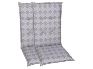 Go-de textil Tuinkussen (Stoelkussens voor stoelen met een normale rugleuning, Grijs)
