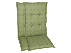 Go-de textil Tuinkussen (Stoelkussens voor stoelen met een normale rugleuning, Groen)