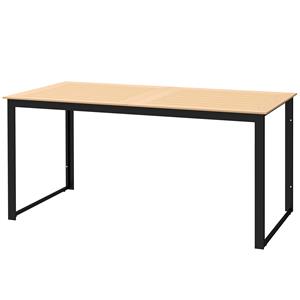 Outsunny Weerbestendige Tuintafel voor 6 - 160 x 80 cm met Lamellen-Tafelblad, Buitentafel in Teak Look