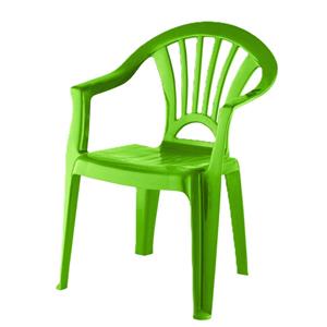 Merkloos Camping Kinderstoel van kunststof - groen - x 31 x 51 cm -