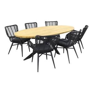 4 Seasons Outdoor  Jasmine black|Taste Prado Ellips 240x115 cm