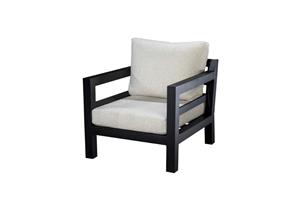 Yoi Loungestoel Midori Wool White - Black