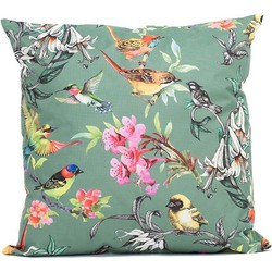 Annas collection Buitenkussen Vogels Groen 60x60 cm - 