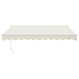 vidaXL Luifel uittrekbaar 3,5x2,5 m stof en aluminium crèmekleurig