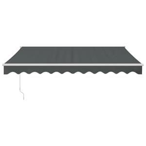 vidaXL Luifel uittrekbaar 3,5x2,5 m stof en aluminium antracietkleurig