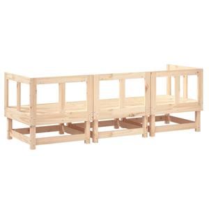 vidaXL 3-delige Loungeset massief grenenhout