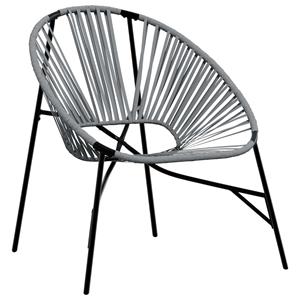 vidaXL Set tuinstoelen 3-delig poly rattan zwart en lichtgrijs