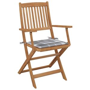 vidaXL Tuinstoelen 6 st inklapbaar met kussens massief acaciahout