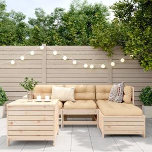 vidaXL 5-delige Loungeset massief grenenhout