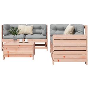 vidaXL 5-delige Loungeset massief douglas vurenhout
