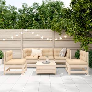 vidaXL 6-delige Loungeset massief grenenhout