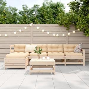 vidaXL 6-delige Loungeset massief grenenhout