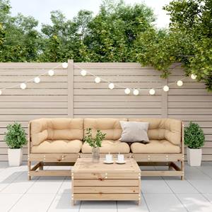 vidaXL 4-delige Loungeset massief grenenhout