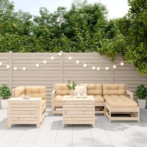 vidaXL 7-delige Loungeset massief grenenhout