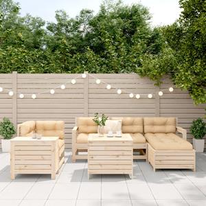 vidaXL 7-delige Loungeset massief grenenhout