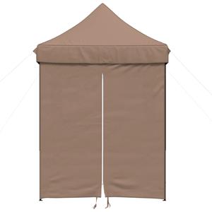 vidaXL Partytent inklapbaar pop-up met 4 zijwanden bruin