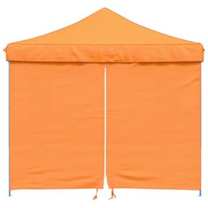 vidaXL Partytent inklapbaar pop-up met 4 zijwanden oranje
