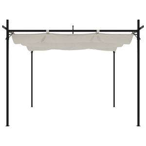 vidaXL Pergola met uitschuifbaar dak 295x292x230 crèmekleurig