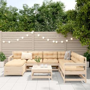 vidaXL 8-delige Loungeset massief grenenhout