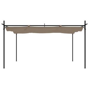 vidaXL Pergola met uitschuifbaar dak 395x292x230 taupe