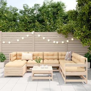 vidaXL 8-delige Loungeset massief grenenhout
