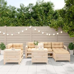 vidaXL 7-delige Loungeset massief grenenhout