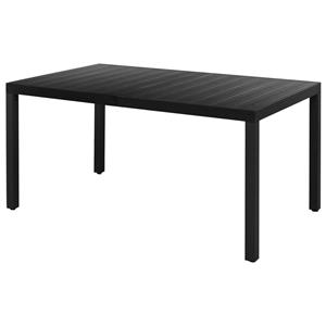 vidaXL 5-delige Tuinset PVC-rattan zwart