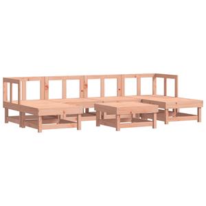 vidaXL 7-delige Loungeset met kussens massief douglashout