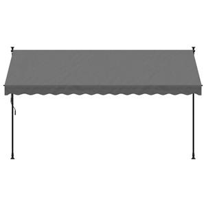 vidaXL Luifel uittrekbaar 350x150 cm stof en staal antracietkleurig