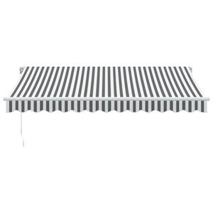 vidaXL Luifel handmatig uittrekbaar 350x250 cm antraciet en wit