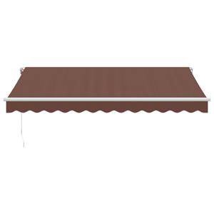 vidaXL Luifel handmatig uittrekbaar 350x250 cm bruin
