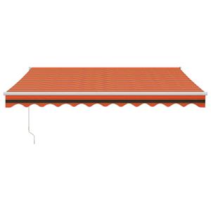 vidaXL Luifel automatisch uitschuifbaar 3x2,5 m oranje en bruin
