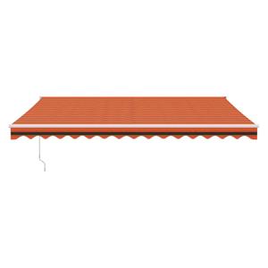 vidaXL Luifel uittrekbaar 4,5x3 m stof en aluminium oranje en bruin
