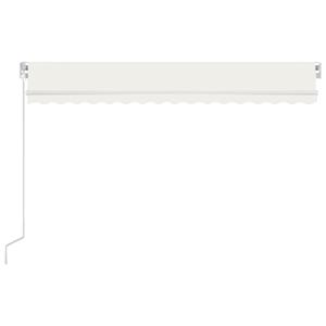 vidaXL Luifel handmatig uittrekbaar 400x350 cm crèmekleurig
