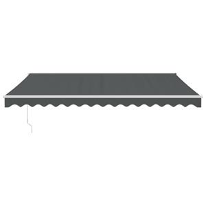 vidaXL Luifel uittrekbaar 4,5x3 m stof en aluminium antracietkleurig