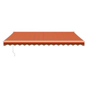 vidaXL Luifel uittrekbaar 4x3 m stof en aluminium oranje en bruin