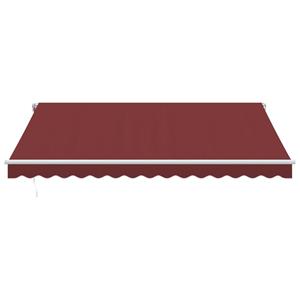vidaXL Luifel handmatig uittrekbaar 400x350 cm bordeauxrood