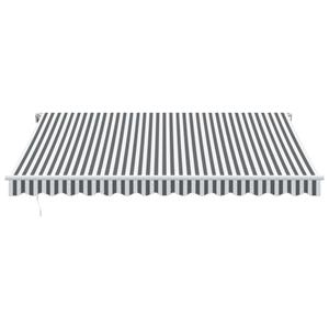 vidaXL Luifel handmatig uittrekbaar 400x350 cm antraciet en wit