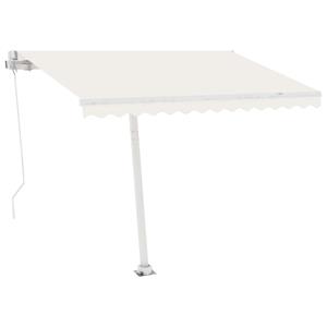 vidaXL Luifel handmatig uittrekbaar met LED 300x250 cm crèmekleurig
