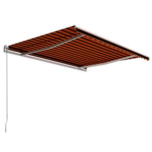 vidaXL Luifel handmatig uittrekbaar 450x300 cm oranje en bruin