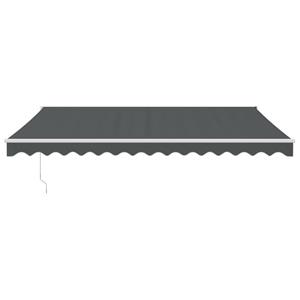 vidaXL Luifel uittrekbaar 4x3 m stof en aluminium antracietkleurig