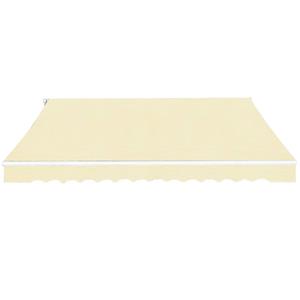 vidaXL Luifel handmatig uittrekbaar 400 cm crème